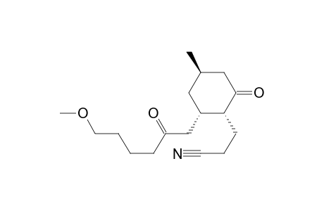 Cyclohexanepropanenitrile, 2-(6-methoxy-2-oxohexyl)-4-methyl-6-oxo-, (1.alpha.,2.alpha.,4.beta.)-(.+-.)-