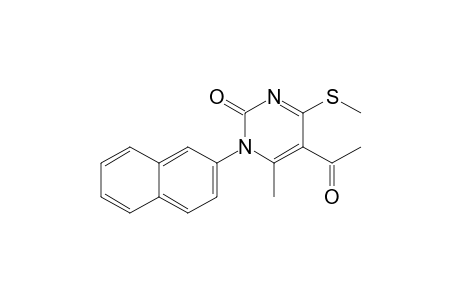 5-Acetyl-6-methyl-4-(methylthio)-1-(2-naphthalenyl)-2-pyrimidinone
