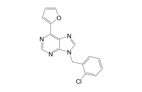 6-(2-Furyl)-9-[(2-chlorophenyl)methyl]-9H-purine