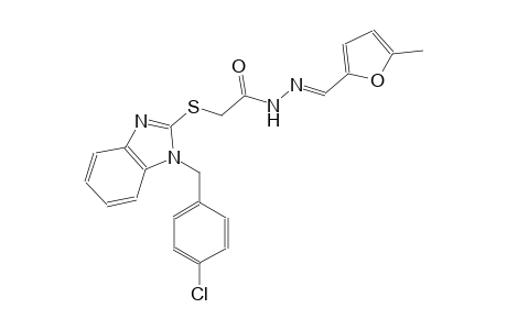 acetic acid, [[1-[(4-chlorophenyl)methyl]-1H-benzimidazol-2-yl]thio]-, 2-[(E)-(5-methyl-2-furanyl)methylidene]hydrazide