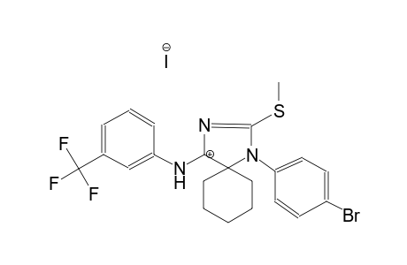 N-(1-(4-bromophenyl)-2-(methylthio)-1,3-diazaspiro[4.5]dec-2-en-4-ylidene)-3-(trifluoromethyl)benzenaminium iodide