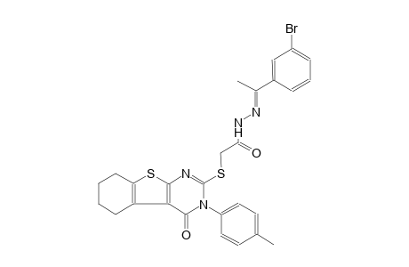 N'-[(E)-1-(3-bromophenyl)ethylidene]-2-{[3-(4-methylphenyl)-4-oxo-3,4,5,6,7,8-hexahydro[1]benzothieno[2,3-d]pyrimidin-2-yl]sulfanyl}acetohydrazide