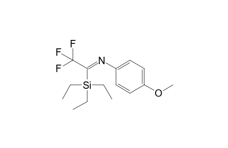 N-(4-Methoxyphenyl)-N-[2,2,2-trifluoro-1-(triethylsilyl)ethylidene]amine