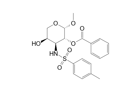 .beta.-L-Arabinopyranoside, methyl 3-deoxy-3-[[(4-methylphenyl)sulfonyl]amino]-, 2-benzoate