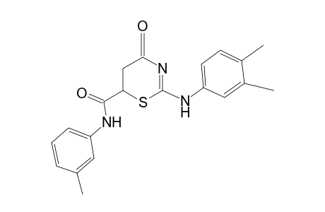 2-(3,4-dimethylanilino)-4-keto-N-(m-tolyl)-5,6-dihydro-1,3-thiazine-6-carboxamide