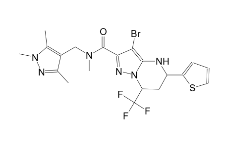 3-bromo-N-methyl-5-(2-thienyl)-7-(trifluoromethyl)-N-[(1,3,5-trimethyl-1H-pyrazol-4-yl)methyl]-4,5,6,7-tetrahydropyrazolo[1,5-a]pyrimidine-2-carboxamide