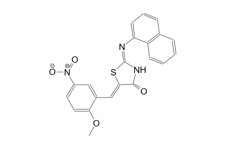 (2E,5Z)-5-(2-methoxy-5-nitrobenzylidene)-2-(1-naphthylimino)-1,3-thiazolidin-4-one