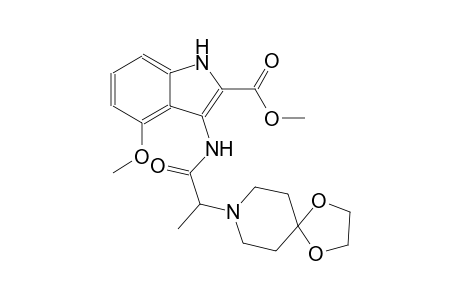 methyl 3-{[2-(1,4-dioxa-8-azaspiro[4.5]dec-8-yl)propanoyl]amino}-4-methoxy-1H-indole-2-carboxylate