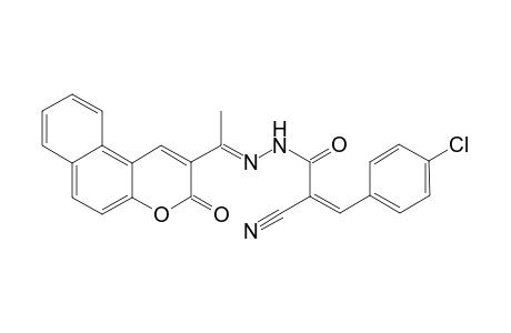3-(4-Chlorophenyl)-2-cyano-N-(1-(3-oxo-3H-benzo[f]chromen-2-yl)ethylidene)acrylohydrazide
