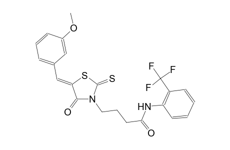 3-thiazolidinebutanamide, 5-[(3-methoxyphenyl)methylene]-4-oxo-2-thioxo-N-[2-(trifluoromethyl)phenyl]-, (5Z)-