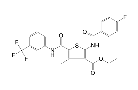 3-thiophenecarboxylic acid, 2-[(4-fluorobenzoyl)amino]-4-methyl-5-[[[3-(trifluoromethyl)phenyl]amino]carbonyl]-, ethyl ester