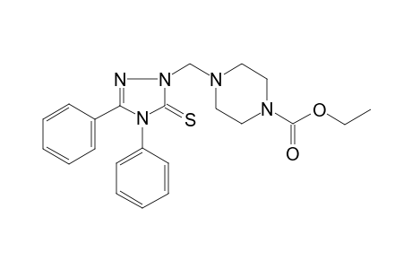 Ethyl 4-[(3,4-diphenyl-5-thioxo-4,5-dihydro-1H-1,2,4-triazol-1-yl)methyl]-1-piperazinecarboxylate