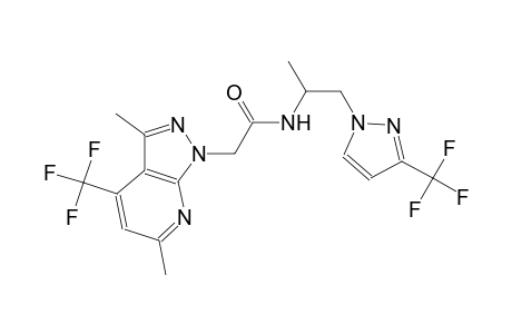 1H-pyrazolo[3,4-b]pyridine-1-acetamide, 3,6-dimethyl-N-[1-methyl-2-[3-(trifluoromethyl)-1H-pyrazol-1-yl]ethyl]-4-(trifluoromethyl)-