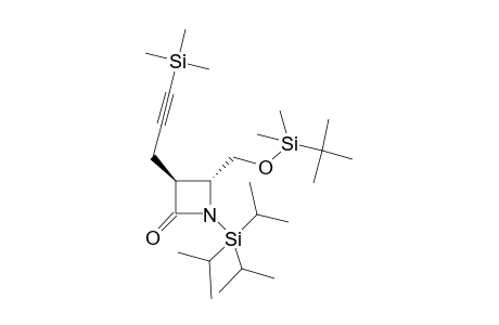 (3S*,4R*)-4-[((tert-Butyldimethylsilyl)oxy)methyl]-3-[3-(trimethylsilyl)prop-2-yn-1-yl]-1-(tri-isopropylsilyl)-2-azetidinone