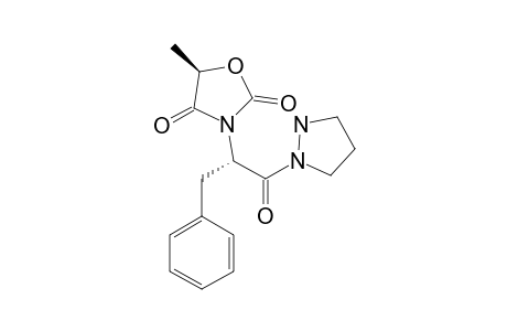 [5R]-5-METHYL-3-{(1S)-2-PHENYL-1-[(PYRAZOLIDIN-1-YL)-CARBONYL]-ETHYL}-OXAZOLIDINE-2,4-DIONE