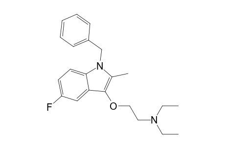 1-Benzyl-5-fluoro-2-methyl-3-[2'-(N,N-diethylamino)ethoxy]-indole