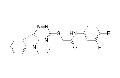 N-(3,4-difluorophenyl)-2-[(5-propyl-5H-[1,2,4]triazino[5,6-b]indol-3-yl)sulfanyl]acetamide