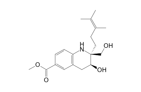 (2S,3S)-2-(3,4-Dimethyl-3-pentenyl)-2-hydroxymethyl-6-methoxycarbonyl-1,2,3,4-tetrahydroquinoline-3-ol