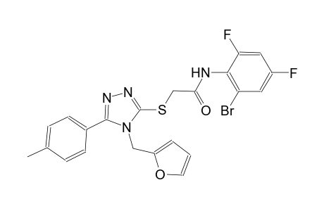 N-(2-bromo-4,6-difluorophenyl)-2-{[4-(2-furylmethyl)-5-(4-methylphenyl)-4H-1,2,4-triazol-3-yl]sulfanyl}acetamide