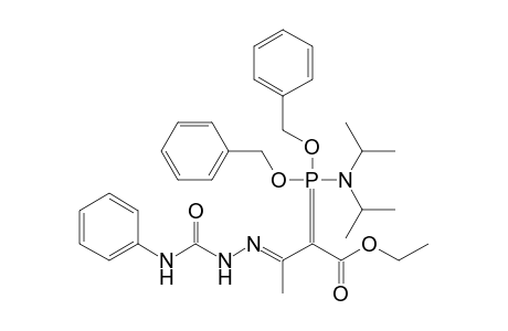 Ethyl 3-[(Anilinocarbonyl)hydrazono]-2-[bis(benzyloxy)(diisopropylamino)phosphoranylidene]butanoate