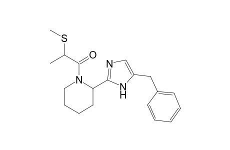 1-(2-(5-benzyl-1H-imidazol-2-yl)piperidin-1-yl)-2-(methylthio)propan-1-one