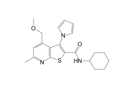 N-Cyclohexyl-4-(methoxymethyl)-6-methyl-3-(1H-pyrrol-1-yl)thieno[2,3-b]pyridine-2-carboxamide
