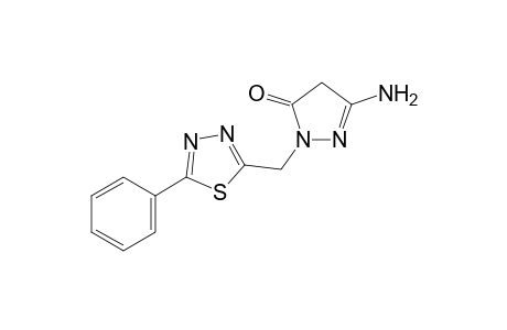 3-amino-1-[(5-phenyl-1,3,4-thiadiazol-2-yl)methyl]-2-pyrazolin-5-one