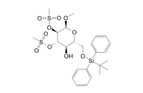 Methyl 6-O-tert-butyldiphenylsilyl-2,3-di-O-methanesulfonyl-.alpha.,D-glucopyranoside
