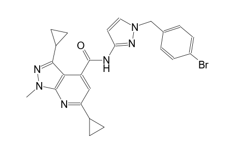 N-[1-(4-bromobenzyl)-1H-pyrazol-3-yl]-3,6-dicyclopropyl-1-methyl-1H-pyrazolo[3,4-b]pyridine-4-carboxamide