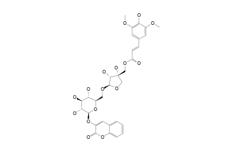 3-O-[(5-O-SYNAPOYL)-ARABINOFURANOSYL-(1->6)-GLUCOPYRANOSYL]-COUMARIN