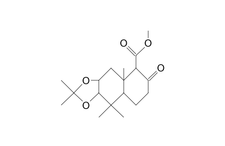 4-Carbomethoxy-3,9,9,12,12-pentamethyl-11,13-dioxa-5-oxo-tricyclo(8.3.0.0/3,8/)tridecane