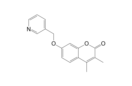 2H-1-Benzopyran-2-one, 3,4-dimethyl-7-(3-pyridinylmethoxy)-