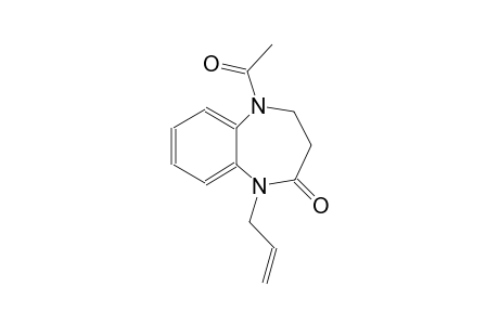 2H-1,5-benzodiazepin-2-one, 5-acetyl-1,3,4,5-tetrahydro-1-(2-propenyl)-