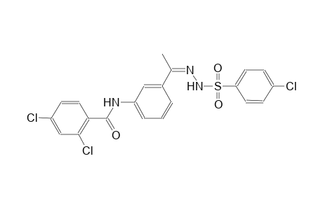 2,4-dichloro-N-(3-{(1Z)-N-[(4-chlorophenyl)sulfonyl]ethanehydrazonoyl}phenyl)benzamide