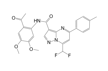 N-(2-acetyl-4,5-dimethoxyphenyl)-7-(difluoromethyl)-5-(4-methylphenyl)pyrazolo[1,5-a]pyrimidine-3-carboxamide