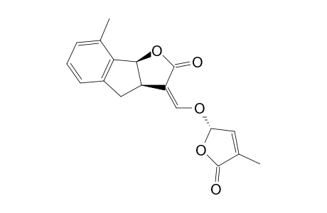 (3aR,8bS)-8-Methyl-3-[1-((S)-4-methyl-5-oxo-2,5-dihydro-furan-2-yloxy)-meth-(Z)-ylidene]-3,3a,4,8b-tetrahydro-indeno[1,2-b]furan-2-one