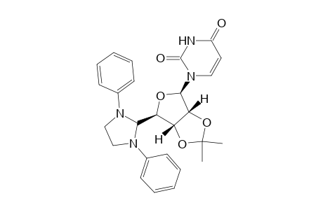 2,4(1H,3H)-Pyrimidinedione, 1-[6-(1,3-diphenyl-2-imidazolidinyl)tetrahydro-2,2-dimethylfuro[3,4-d]-1,3-dioxol-4-yl]-, [3aR-(3a.alpha.,4.alpha.,6.alpha.,6a.alpha.)]-