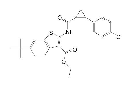ethyl 6-tert-butyl-2-({[2-(4-chlorophenyl)cyclopropyl]carbonyl}amino)-1-benzothiophene-3-carboxylate
