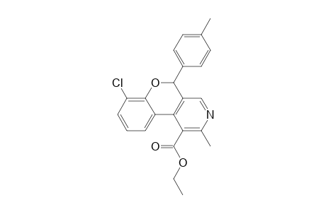Ethyl 2-methyl-5-(p-tolyl)-7-chloro-5H-chromene[3,4-c]pyridine-1-carboxylate