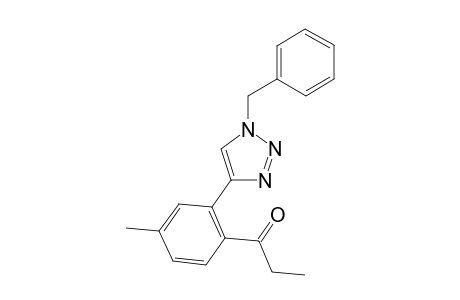 1-(2-(1-benzyl-1H-1,2,3-triazol-4-yl)-4-methylphenyl)propan-1-one