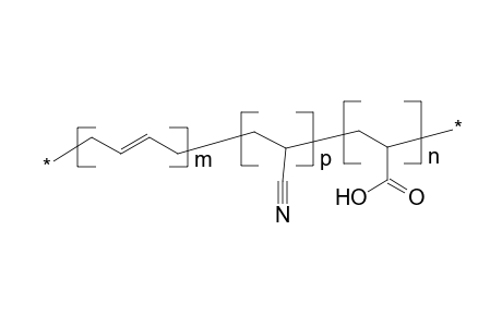 Poly(butadiene-co-acrylonitrile-co-acrylic acid)