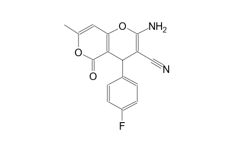 4H,5H-pyrano[4,3-b]pyran-3-carbonitrile, 2-amino-4-(4-fluorophenyl)-7-methyl-5-oxo-