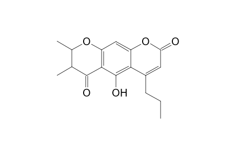 6-Hydroxy-8,9-dimethyl-4-propyl-9,10-dihydro-2H,8H-pyrano[3,2-f]chromene-2,10-dione
