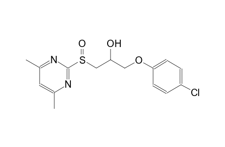 1-(4-chlorophenoxy)-3-[(4,6-dimethyl-2-pyrimidinyl)sulfinyl]-2-propanol