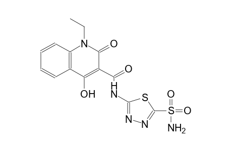 N-[5-(aminosulfonyl)-1,3,4-thiadiazol-2-yl]-1-ethyl-4-hydroxy-2-oxo-1,2-dihydro-3-quinolinecarboxamide