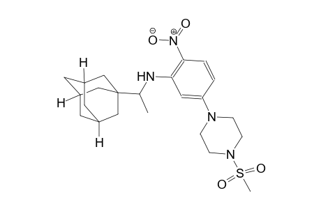tricyclo[3.3.1.1~3,7~]decane-1-methanamine, alpha-methyl-N-[5-[4-(methylsulfonyl)-1-piperazinyl]-2-nitrophenyl]-
