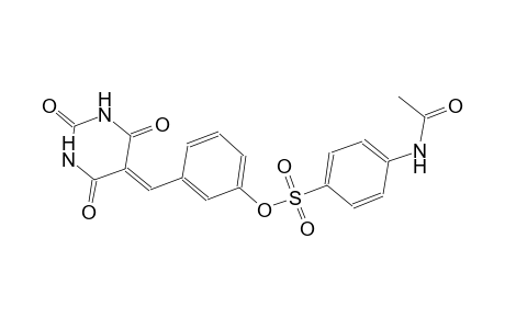 3-[(2,4,6-trioxotetrahydro-5(2H)-pyrimidinylidene)methyl]phenyl 4-(acetylamino)benzenesulfonate