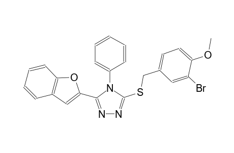 3-(1-benzofuran-2-yl)-5-[(3-bromo-4-methoxybenzyl)sulfanyl]-4-phenyl-4H-1,2,4-triazole