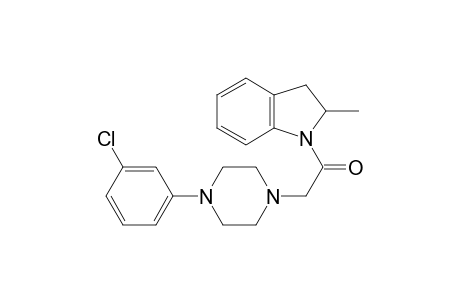 1H-Indole, 1-[2-[4-(3-chlorophenyl)-1-piperazinyl]acetyl]-2,3-dihydro-2-methyl-