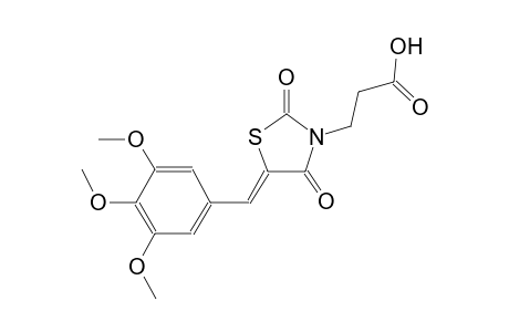 3-[(5Z)-2,4-dioxo-5-(3,4,5-trimethoxybenzylidene)-1,3-thiazolidin-3-yl]propanoic acid